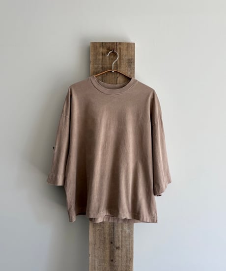 Dulcamara/ピグメントジャージーロールアップT/BEIGE,GREEN,BLACK
