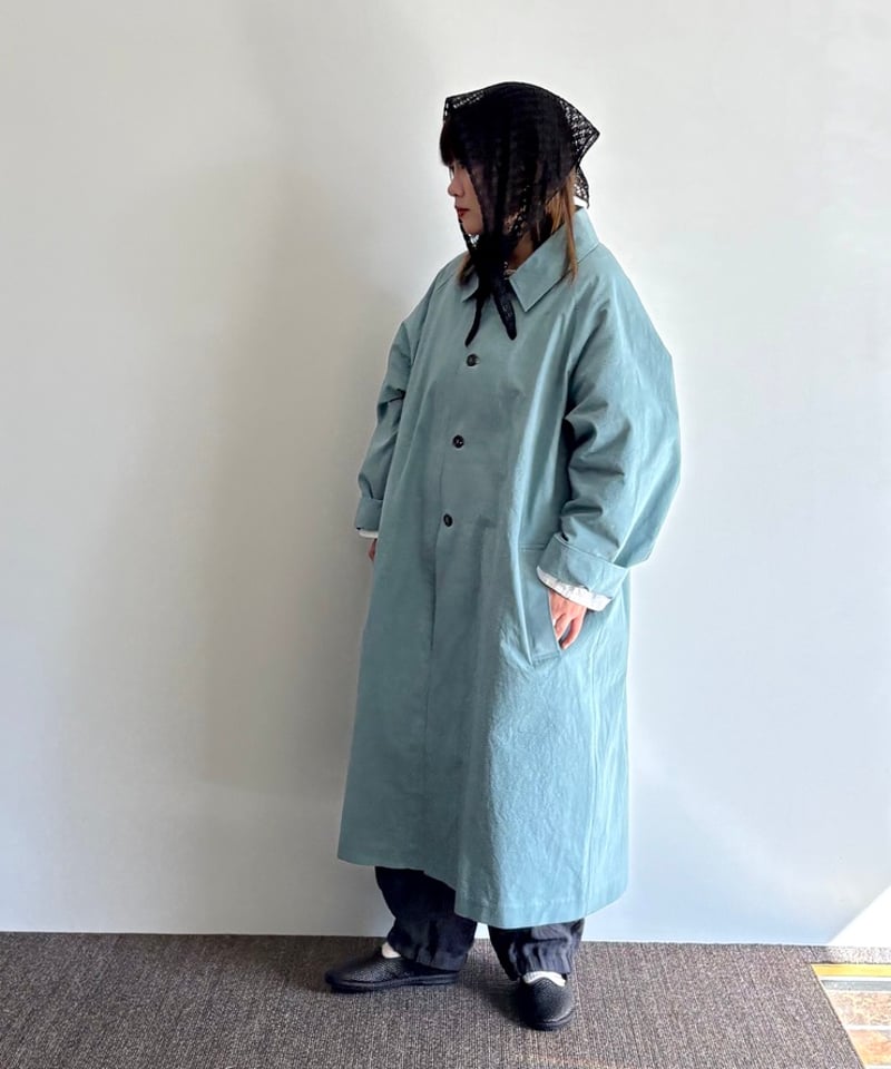 FRANK LEDER/WASHED COTTON COAT/LIGHT BLUE | pain