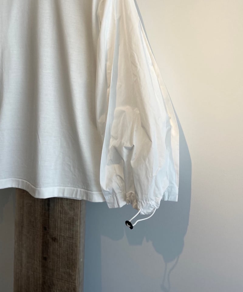 TOGA PULLA/COTTON TAFFETA L/S/WHITE,NAVY,BLACK