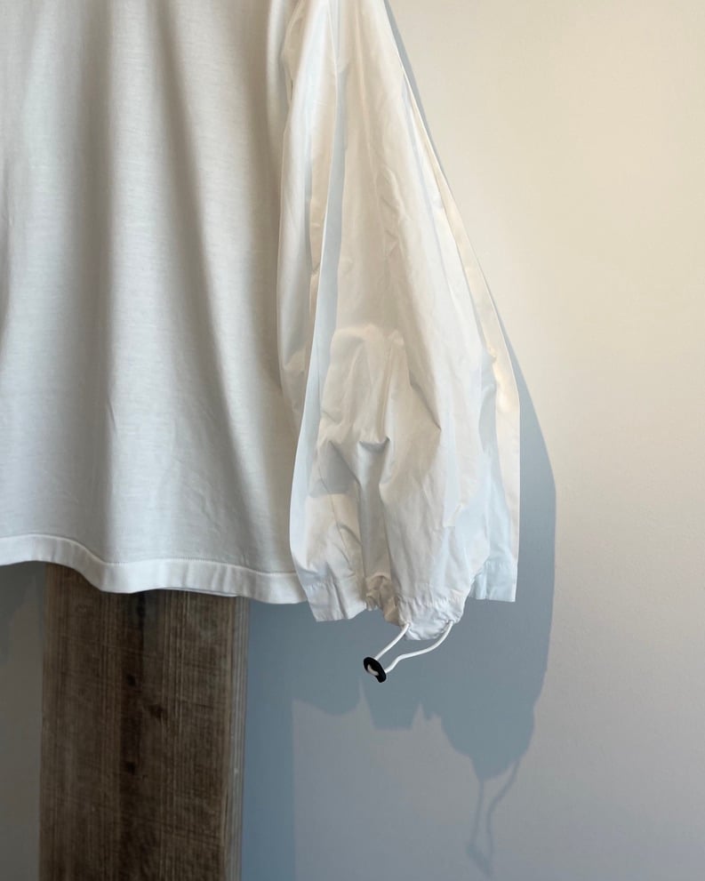 TOGA PULLA/COTTON TAFFETA L/S/WHITE,NAVY,BLACK
