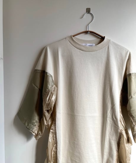 TOGA TOO/Cotton jersey S/S/NAVY,BEIGE,BLACK