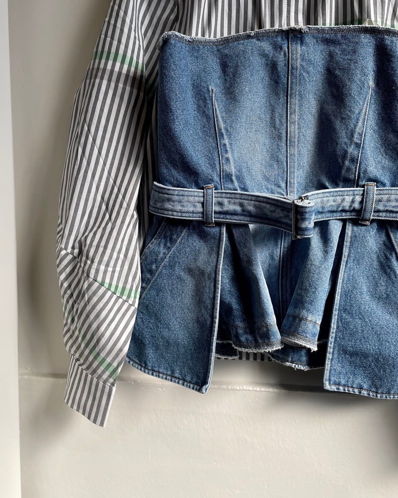 RYU KAGA キャミソールベスト RYU KAGA/ bustier/DENIM,IVORY | pain