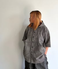 O project/HOODED SHIRT/BLACK&WHITE