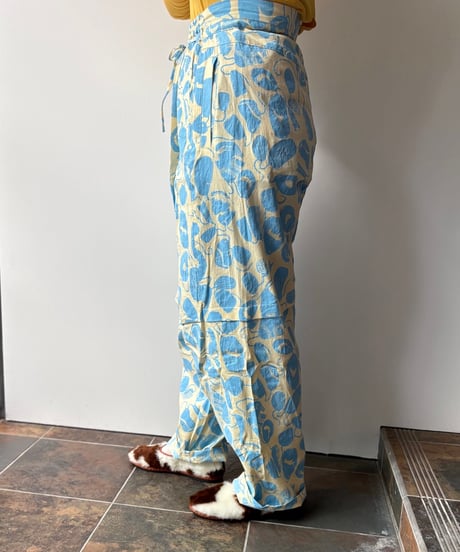 HENRIK VIBSKOV/Drawstring Pants/Ecru Amulets,Black Amulets