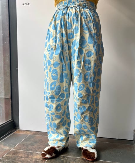 HENRIK VIBSKOV/Drawstring Pants/Ecru Amulets,Black Amulets