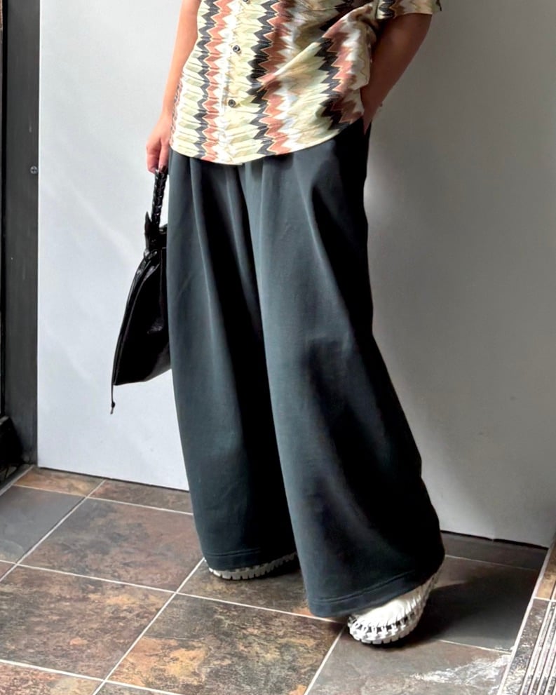 Dulcamara/ワンタックスウェットPT/Green,Ochre | pain
