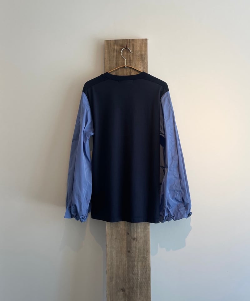 TOGA PULLA/COTTON TAFFETA L/S/WHITE,NAVY,BLACK