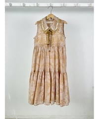 Rococo print Tiered Dress