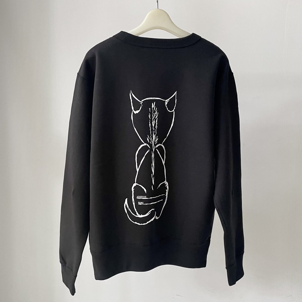 CAT SWEAT SHIRT BLACK