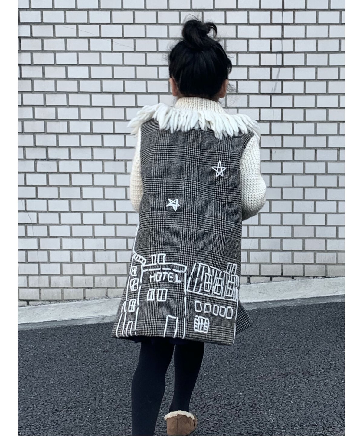 グレンチェックコート 