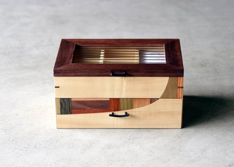 8月末マデ！！木工作家　フジタマリ アクセサリースタンド＆寄木細工ブレスレット アクセサリースタンド 1個 フジタマリ《180日以内に出荷予定