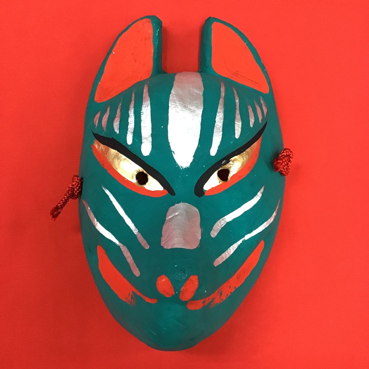 お面「狐」緑色 | (株)高畠商店