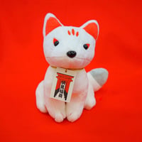 お稲荷様　白狐　アートドール　ぬいぐるみ作家　作家名不明　ぬいぐるみ　中古品 お稲荷様 白狐 アートドール ぬいぐるみ作家 作家名不明 ぬいぐるみ