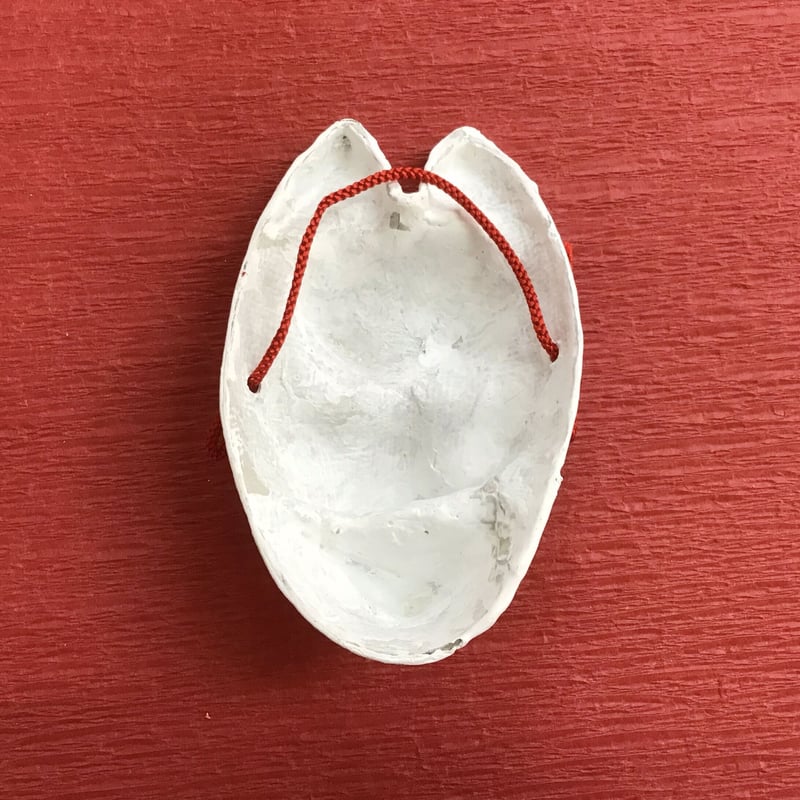 お面「狐」白色 ・口開け（小） | (株)高畠商店
