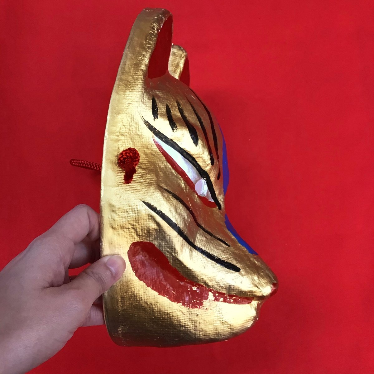 お面「狐」金色 | (株)高畠商店