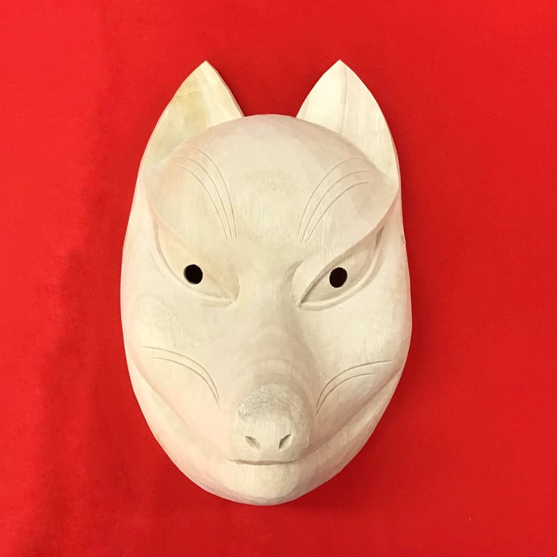 お面「狐」飾り用 白色 | 高畠商店