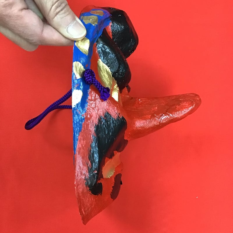 可愛い天狗おめんこけし 可愛い天狗おめんこけし 房本デザイン工芸：狐面腰下げ・白狐[全七色