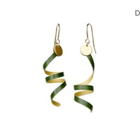 自然の径路 - 桂竹ピアス (緑) Trace of Nature - Bamboo Earring