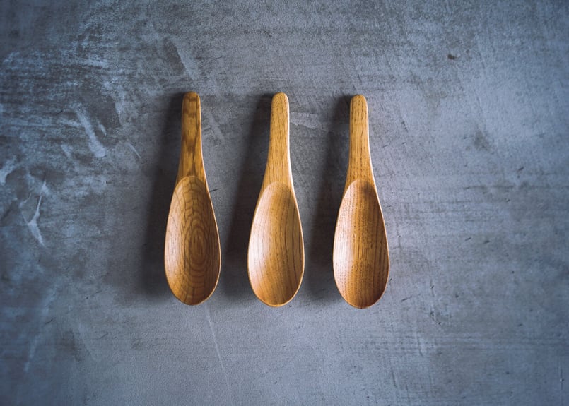 [新品]天然木 虎杢目 栗 レンゲ 5本 栗の木レンゲ | 丸十家具 ONLINE STORE