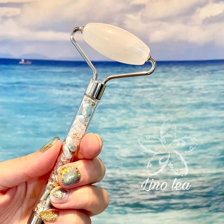 Stone lea 美顔ローラー（水晶・ラリマー）silver