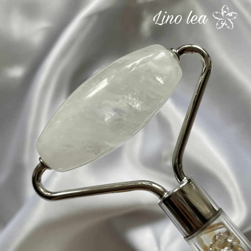 Stone lea 美顔ローラー（水晶・シトリン・ブルーアパタイト）silver