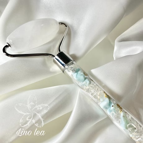 Stone lea 美顔ローラー（水晶・ラリマー）silver