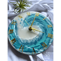 【送料無料】Metallic wave ART clock - 直径24cm -　No.001