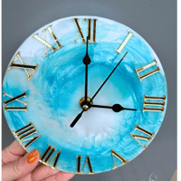 【送料無料】Metallic wave ART clock - 直径17cm -　No.003ゴールド