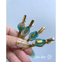 Oceanleaアゲート風ヘアクリップ