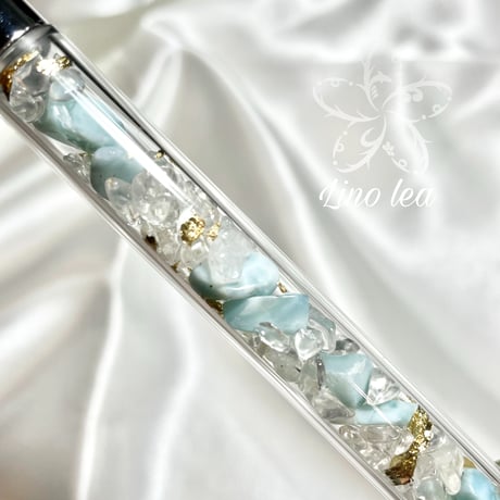 Stone lea 美顔ローラー（水晶・ラリマー）silver