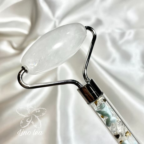 Stone lea 美顔ローラー（水晶・ラリマー）silver