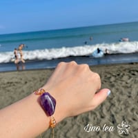 アメジストと金運のブレスレット