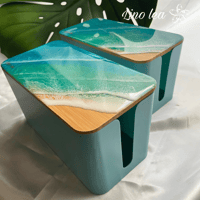 Ocean lea ケーブルボックス【送料無料】ブルー