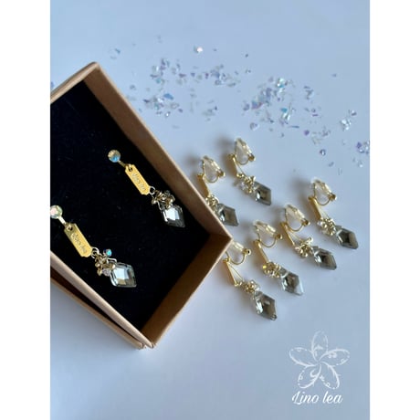 jewelryサージカルステンレスイヤリング　高品質クリスタル『hanohano』