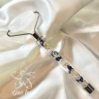 試験を応援！Stone lea 美顔ローラー（水晶・ラピスラズリ）silver