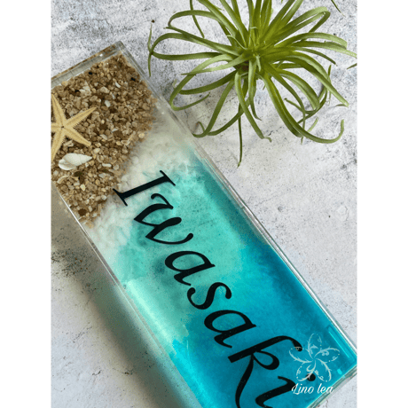 立体ブラック Ocean lea LUXEネームプレートlarge【送料無料】