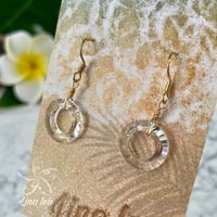 ガラスリングピアス（クリア）