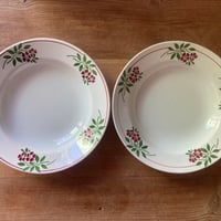 赤いお花のスープ皿