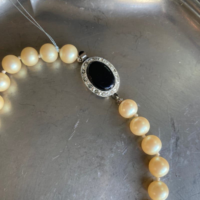 ヴィンテージガラスパールネックレス | quoi de neuf