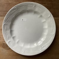 アンティーク・白麦レリーフ深皿（B）