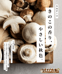 ＜9月＞朝どれ神戸市西区のお野菜宅配＆『きのこの香り、やさしい秋色。』