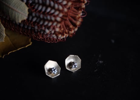 Flower 2way ピアス　真鍮