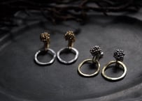 真鍮 粒々イヤリング　3way （フープsv）