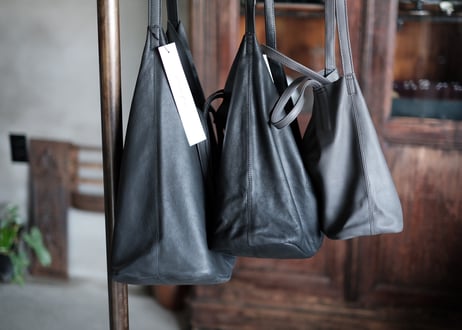 2way ゴートレザー　bag  「L size」  ブラック
