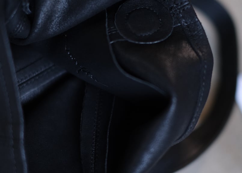 ワンショルダートラウザー　ブラック36サイズ ワンショルダー ゴートレザー bag 「S size」ブラック | atelier sou