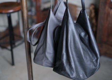 2way ゴートレザー　bag  「M size」  ブラック