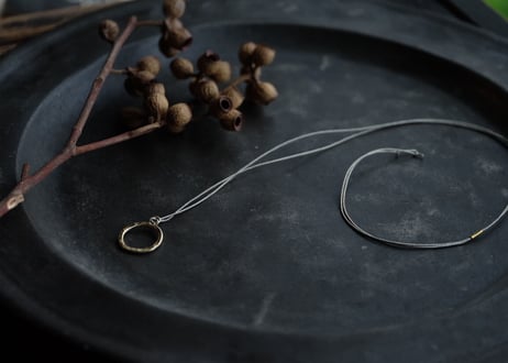 真鍮フープ＆粒々3way ピアス　Lサイズ