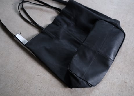 2way ゴートレザー　bag  「L size」  ブラック