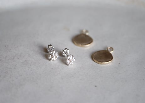 真鍮　コンチョ2way ピアス