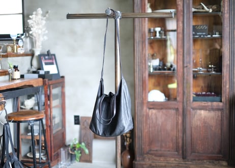 2way ゴートレザー　bag  「M size」  ブラック